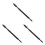3Pièces Pinceaux Sourcils Cils Portable Noir Premium 8