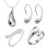 4Ud De Gotas Collar Pendientes Anillo 3
