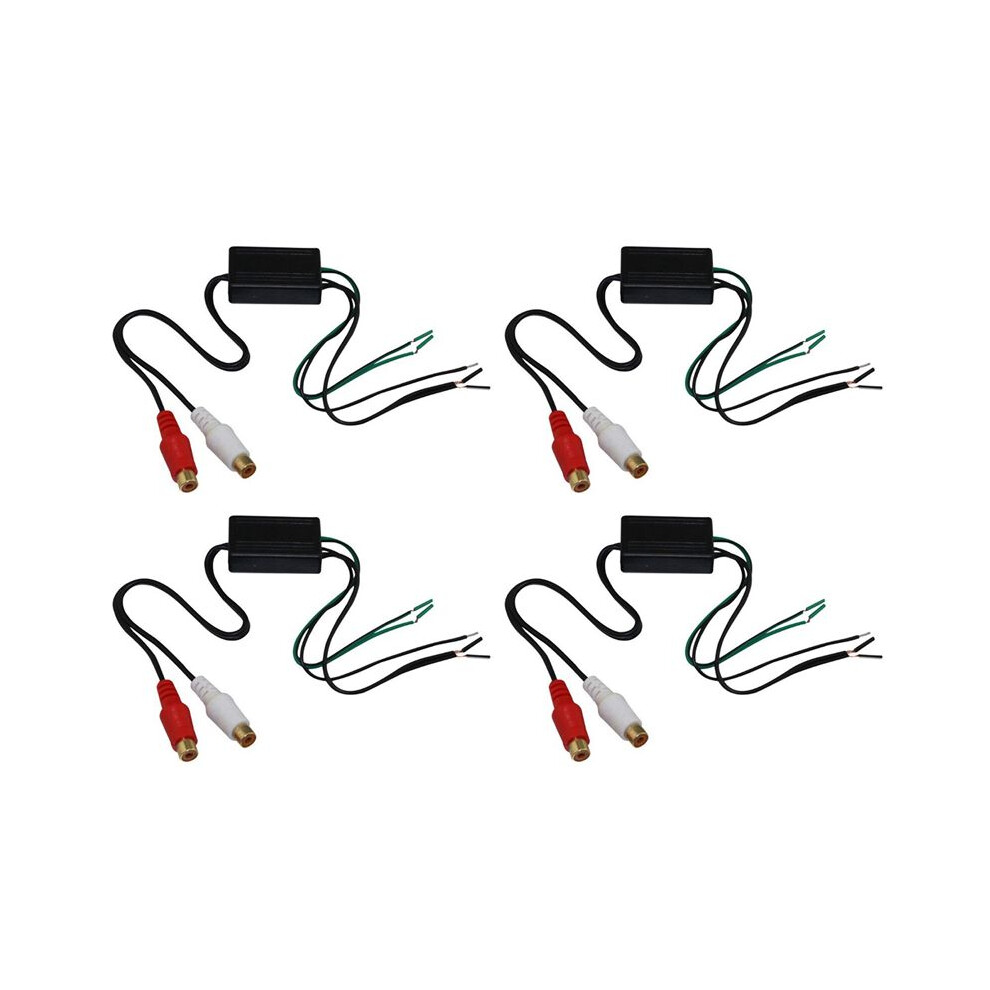 4X Speaker To 2 Rca Output Converter In/Out High/Low For Car Audio 6032125422492