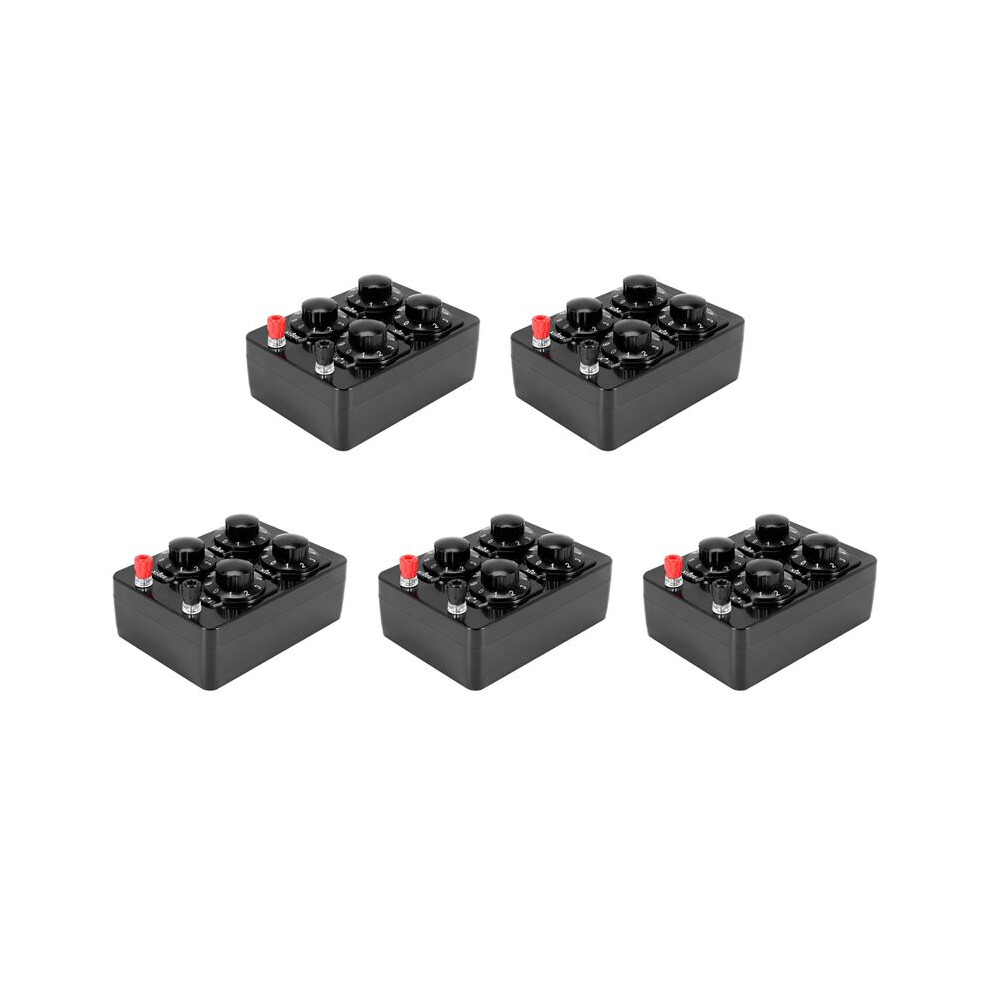 5X 0-9999 Ohm Simple Resistance Box Precision Variable Decade Resistor Teaching Instrument 6033461023909