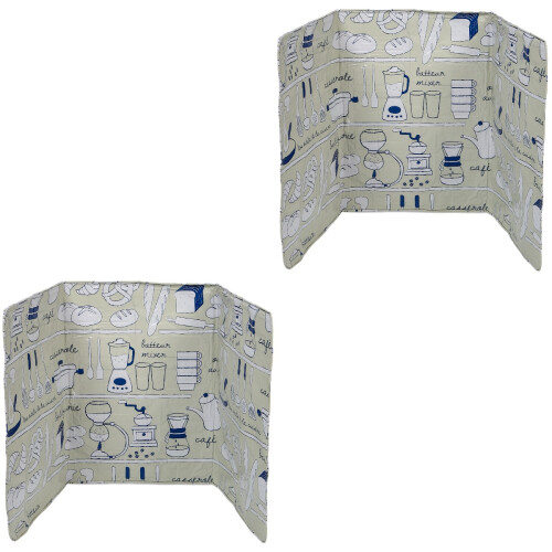2Pièces Protection Cuisson En Aluminium Anti Éclaboussures Multi Usage 2