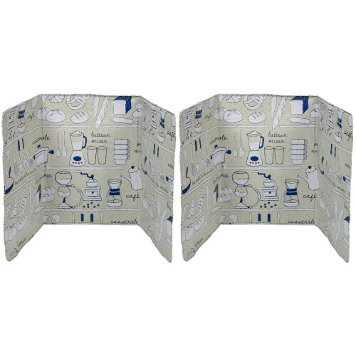 2Pièces Protection Cuisson En Aluminium Anti Éclaboussures Multi Usage 1
