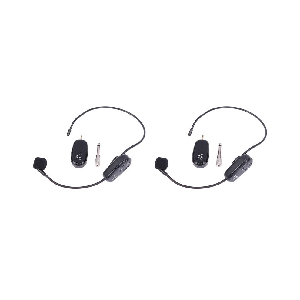 2X Universal 2.4G Wireless Headset Bee Teaching Amplifier Sound Ear Hanging Headset Microphone Microphone 6033282281892