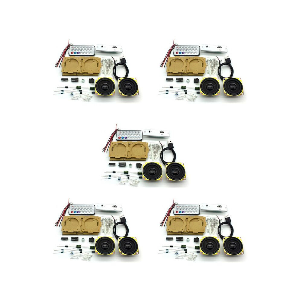 5X Diy Electronic Kit Speaker Electronics Diy Soldering Project Kit Stereo Speaker Support U Disk 4714052341252