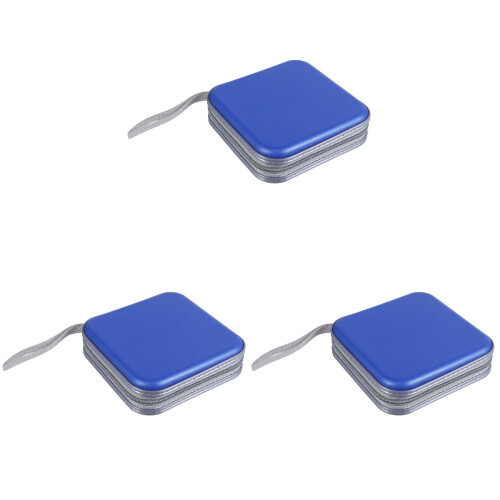 3Pièces Étui Bleu Pour Cd Dvd Protection Anti-Rayures 2