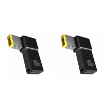 2X 100 W USB-Typ-C-Buchse Auf Quadratischen PD-Stecker-Konverter USB-C-Schnellladung für -Laptop--Netzteilanschluss