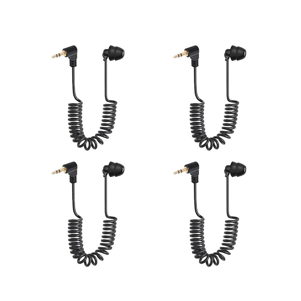 4Pcs 3.5Mm Spring Earphones Single Side Headphones Earbuds Wired Headset For Mobile Phone Mp3 Computer 6033211771593