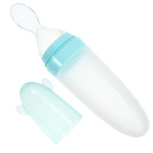 1Pc Silicone Rice Paste Bottle Baby Cereal Feeder Green Food Grade