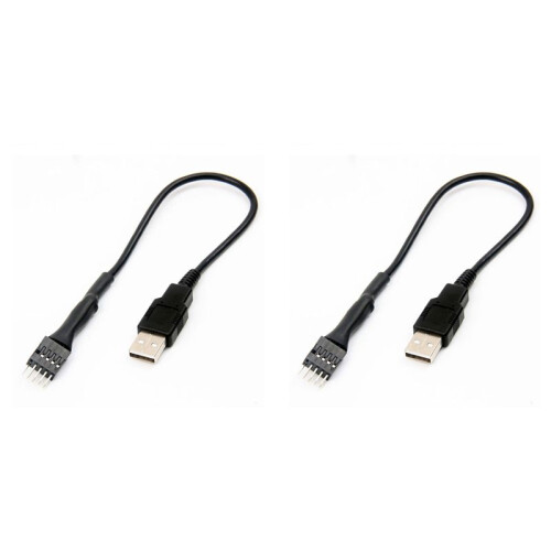 2X 9-Stift Hane Till Extern USB a Han PC Moderkort Intern Dataförlängningskabel 20 cm