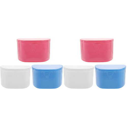 6 Pcs Portable Tooth Holding Boxes For Braces Storage Assorted Colors 2