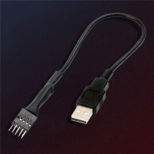 2X 9-Stift Hane Till Extern USB a Han PC Moderkort Intern Dataförlängningskabel 20 cm 2