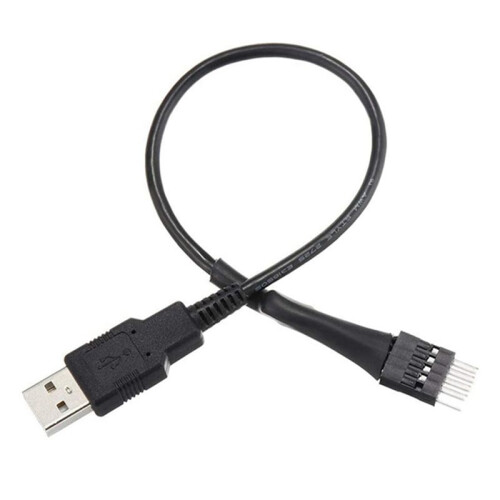 2X 9-Stift Hane Till Extern USB a Han PC Moderkort Intern Dataförlängningskabel 20 cm 1