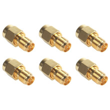 6X Durable SMA Male Plug to RP-SMA Female RF Coax Adapter Connector