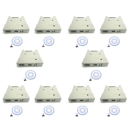 10X SFR1M44 U100 USB Floppy Drive Emulator ABS Machine for Industry Grey