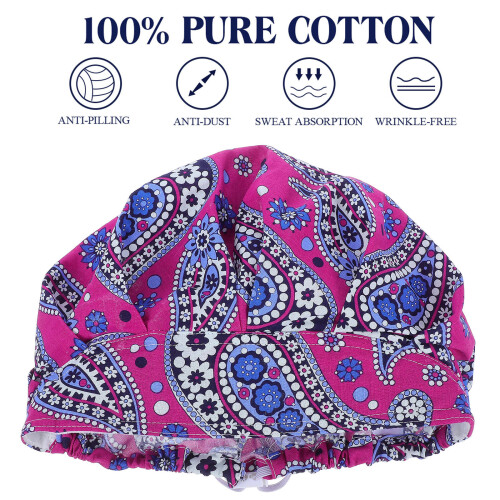 chapeau imprimé violette en coton réglable pour opération 1