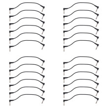 24 STUKS 6 Inch Gitaar Patch Kabels, Zwarte Gitaar Pedaal Kabel Effect Kabel Koord, 1/4 Inch TS Haakse Gitaar Patch Kabel
