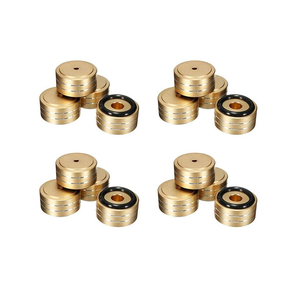 16Pcs 40X20mm Aluminum Hifi Amp Speaker Isolation Stand Turntable Dac Feet Pad (Gold) Gold 6032906940351