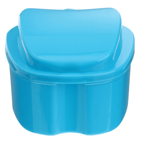 2 Count Denture Retainer Container Box Case For False Tooth Cleaning 1