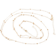 Golden Alloy Waist Chain Jewelry for Women Stylish Dress Accessory