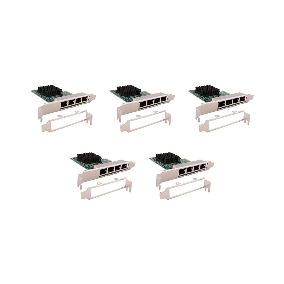 5X Network Cards Ethernet/Lan Adapter Pci-E Network Card Realtek Rj45 Internet Ethernet Gigabit 4 Port Network Card 4713617439403
