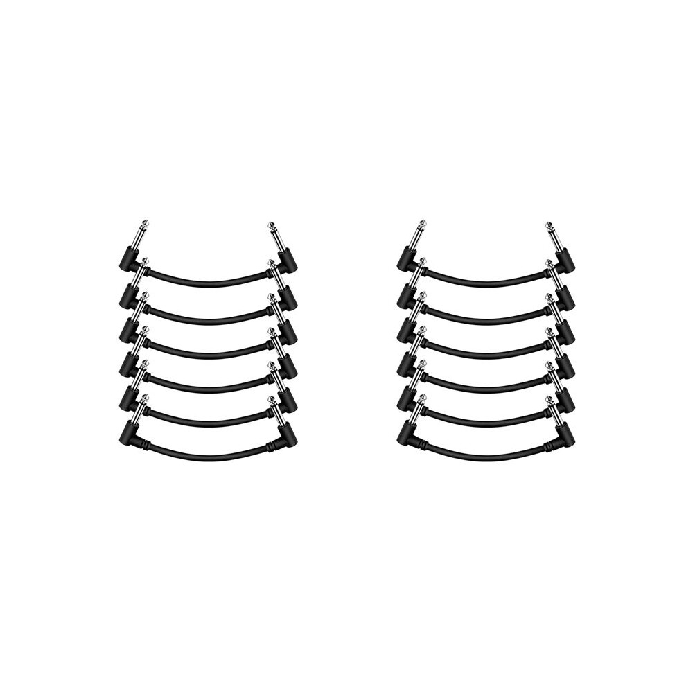 2X 6Inch Noise-Free Guitar Cord,1/4 Inch Guitar Pedal Cables,Instrument Effects Pedal Patch Cables For Guitar/Bass Pedal 4713413306367