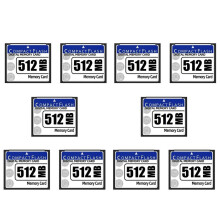 10X 512MB Compact Flash-Minneskort för Kamera, Reklammaskin, Industriellt Datorkort