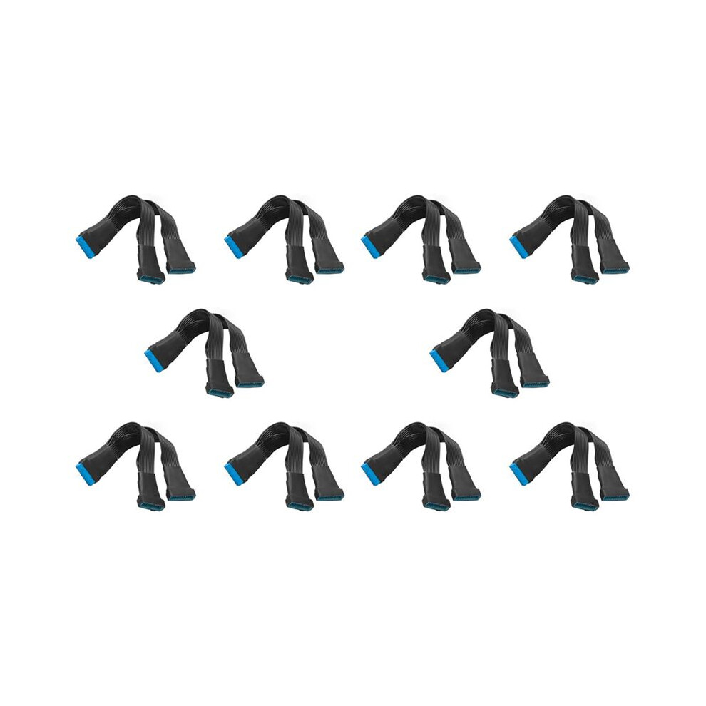 10X Motherboard Usb 3.0 19Pin Header 1To2 Extension Splitter Cable 19Pin 20Pin Internal Extension Header Adapter Cable 6032137187990