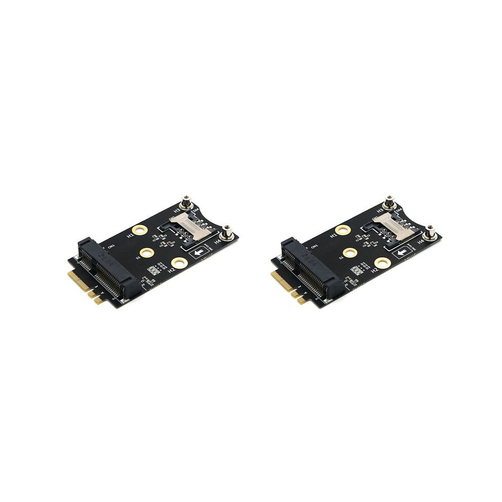 2X M.2 Wifi Adapter Pcie Wireless Network Card To M2 Ngff Key A+E Wifi Card Raiser With Sim Card Slot 4713137922041