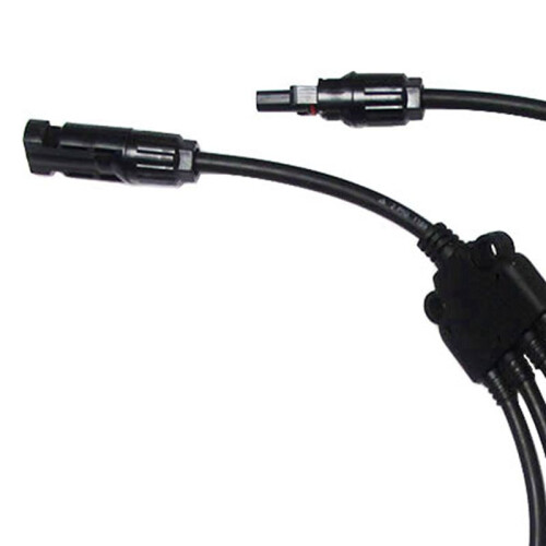 2X Y Type 4 to 1 Adapter Solar Panel Cable Wire Connectors Adapter Photovoltaic Panel Convergence Cable 2