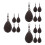 15 Pcs Freshwater Bottom Tackle Portable Weights Iron 8