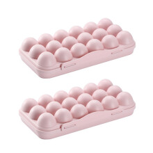 2 Pack Egg Storage For Kitchen Tray With Lid Practical Container