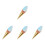 4Pcs Faux Ice Cream Cone Model Artificial Decoration For Shops 4