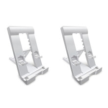 2X Desktop Tablet Computer Stand Multi-Stage Foldable Portable Desktop Student Learning Machine Stand for  (White)