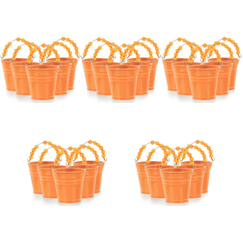 25 Pcs Miniature Iron Buckets Handheld Candy Decorative Bucket 2