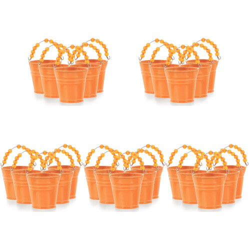 25 Pcs Miniature Iron Buckets Handheld Candy Decorative Bucket 1