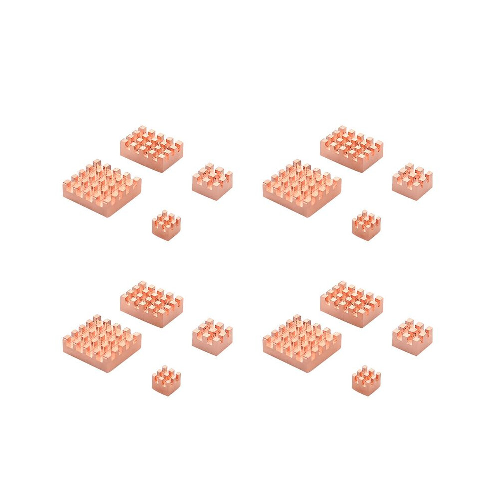 16 Pieces Cooling Copper Heatsink For Raspberry Pi 4B 1G 2G 4G Cooling Heatsinks Cooler(Pure Coper Heatsink) 6032906986885