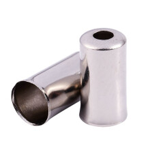400Pcs Gaines Ttapa de Fijacion de Cable de Freno de Velocidad 5 mm de Metal de Plata para Bicicletas