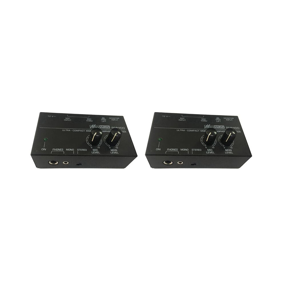 2X New Ma400 Headphone Preamplifier Microphone Preamplifier Audio 6.35Mm & 3.5Mm Headphone Outputs Mixer Eu Plug 6131032345303