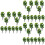 36 Pcs  1:50 Train Scenery Landscape Model Trees (Green) 6