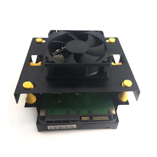 2X Metal Preto À Prova de Choque 3,5 Polegadas Disco RíGido para 5,25 Polegadas DVD ROM Bay Adaptador de Montagem 2