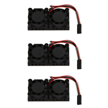 3X for Raspberry Pi 4 Model B Dual Fan with Heat Sink  Double Cooling Fans Cooler for Raspberry Pi 4B/3B+