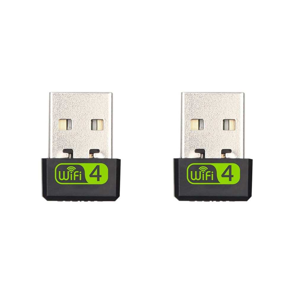 2X Usb Wifi Adapter, 150Mbps Single Band 2.4G Wireless Adapter, Wireless Network Card Wifi Dongle 6032542410508