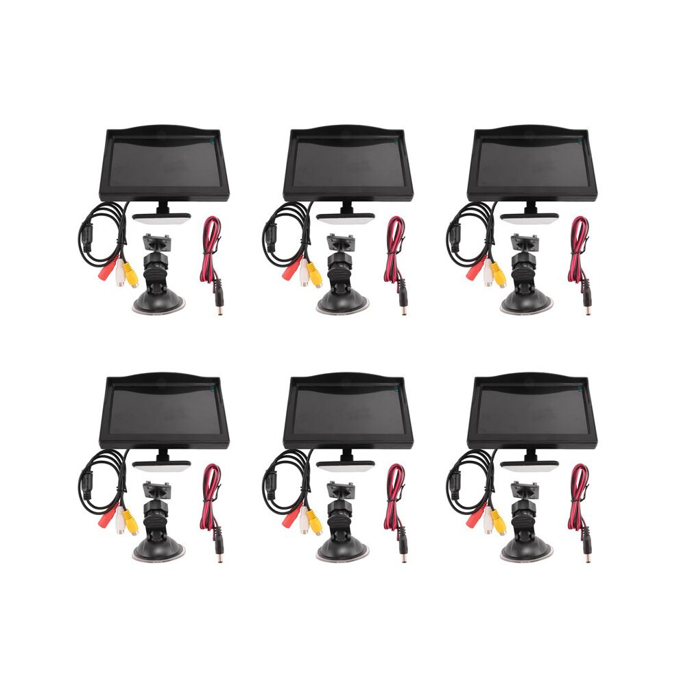 6Pcs 5 Inch 800X480 Tft Lcd Hd Screen Monitor With Dual Mounting Bracket For Car Backup Camera/Rear View/Dvd 4711465505585