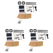 3X Ensamblaje de Audio MultifuncióN de Doble Canal Kit ElectróNico DIY Piezas de Soldadura de Altavoz MP3