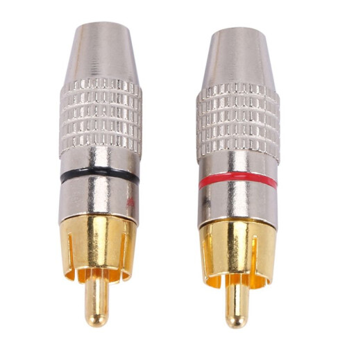 160 Pcs RCA Plug Audio Video Locking Cable Connector Gold Plated 2