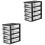 2Pcs Four-Layer Plastic Drawer Storage Cabinet Portable Organizer 5