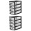 2Pcs Four-Layer Plastic Drawer Storage Cabinet Portable Organizer 7