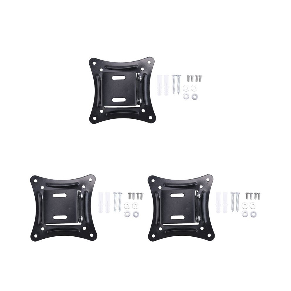 3X Universal Wall Mount Stand For 14-27Inch Lcd Led Screen Height Adjustable Monitor Retractable Wall For Vesa Tv-C12 4713532214598