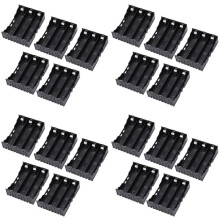 20 Pcs Black Plastic 3 X 3.7V 18650 Batteries 6 Pin Battery Holder Case