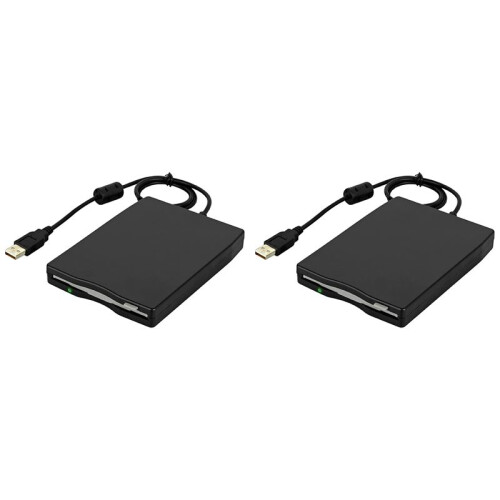 2X Unidade de Disquete USB de 3,5 Polegadas USB Unidade de Disquete Externa PortáTil de 1,44 MB FDD Plug de Unidade USB e para PC com Windows XP